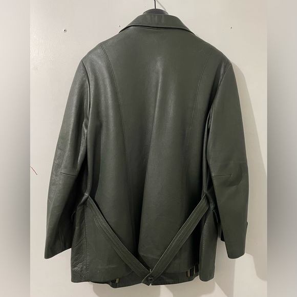 Forest green Leather jacket - Picture 5 of 5